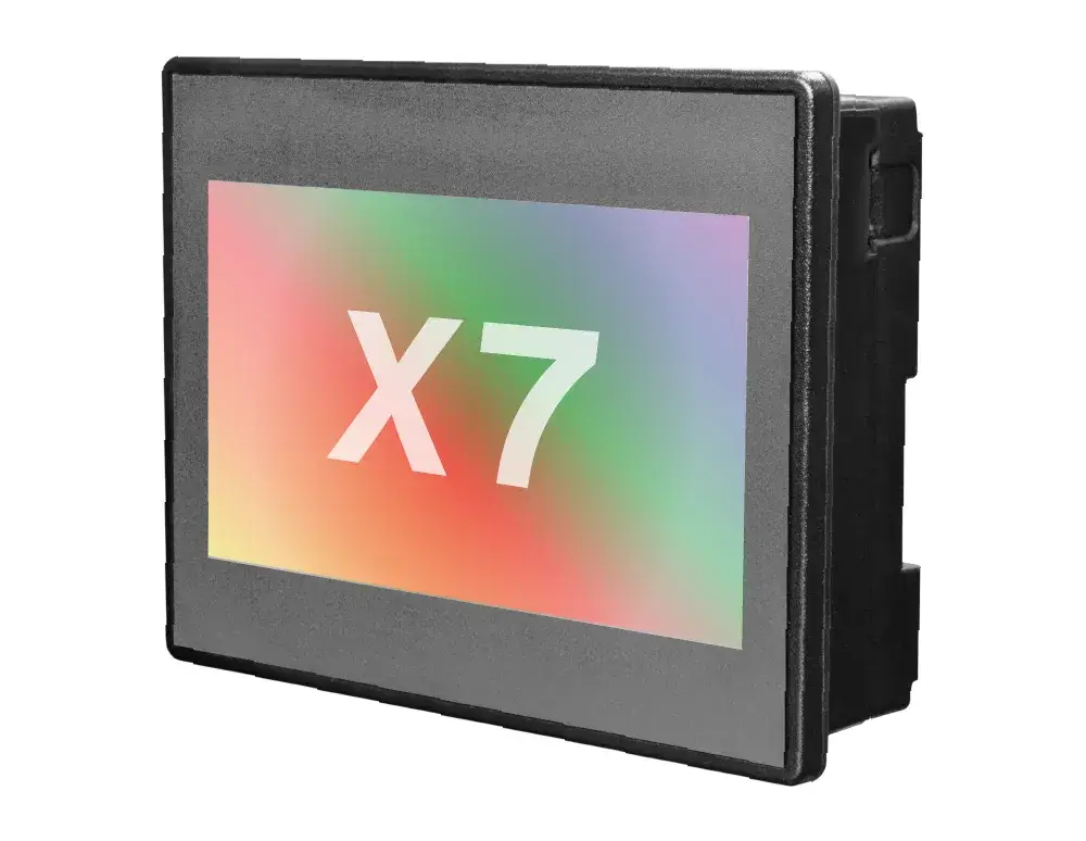 HORNER X7 PLC HMI controller with 7″ colour touchscreen, analog / digital inputs and outputs