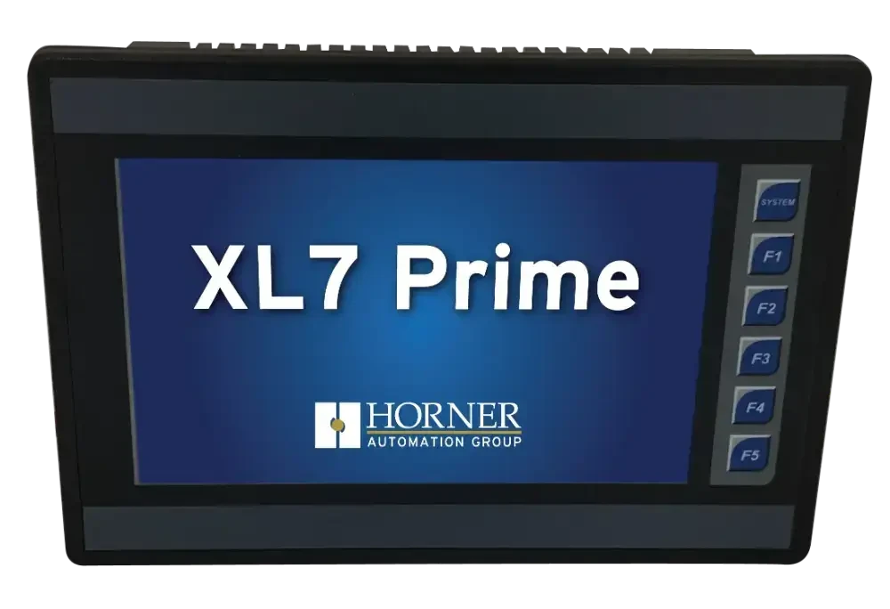 HORNER XL7 Prime PLC HMI controller with 7″ colour touchscreen, analog / digital inputs and outputs