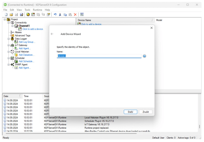 Set device name - Kepware KEPserverEX