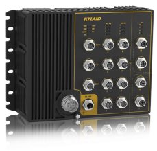 Aquam 8612/8112 průmyslový switch s 12xM12 PoE porty, EN50155, IP65