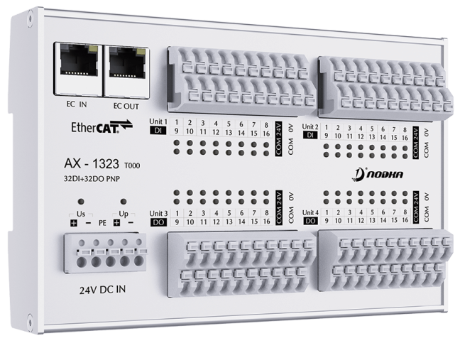 32xDI 10μs / 32xDO, PNP 24VDC, EtherCAT IO modul