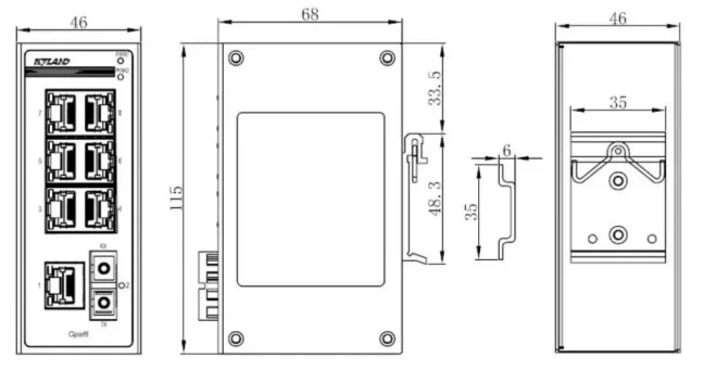 Opal8 průmyslový switch 8x 100M nebo dle konfigurace
