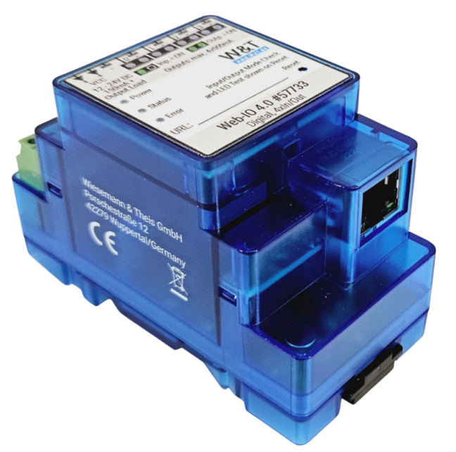Ethernet IO remote digital inputs outputs 24V: 4xDI, 4xDO, Modbus TCP, REST, MQTT, OPC UA