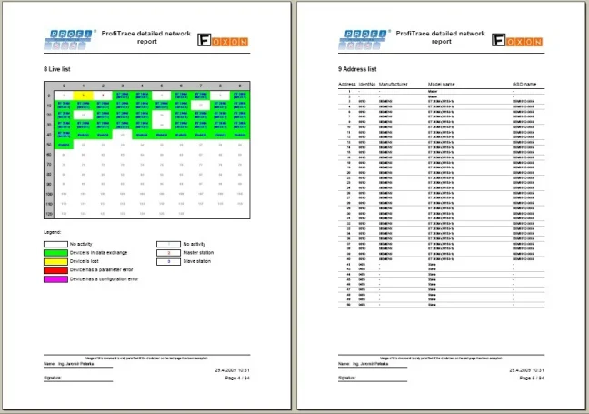 Diagnostika, testování, měření, analýza a opravy sítí PROFIBUS, MPI, FOXON Liberec