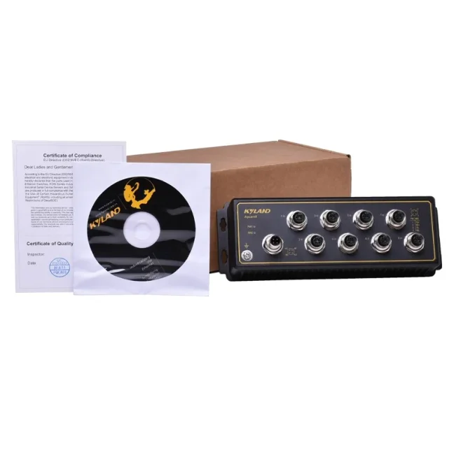 Aquam5/8, 5/8 Port Unmanaged EN50155 Industry Ethernet Switch, IP65/67