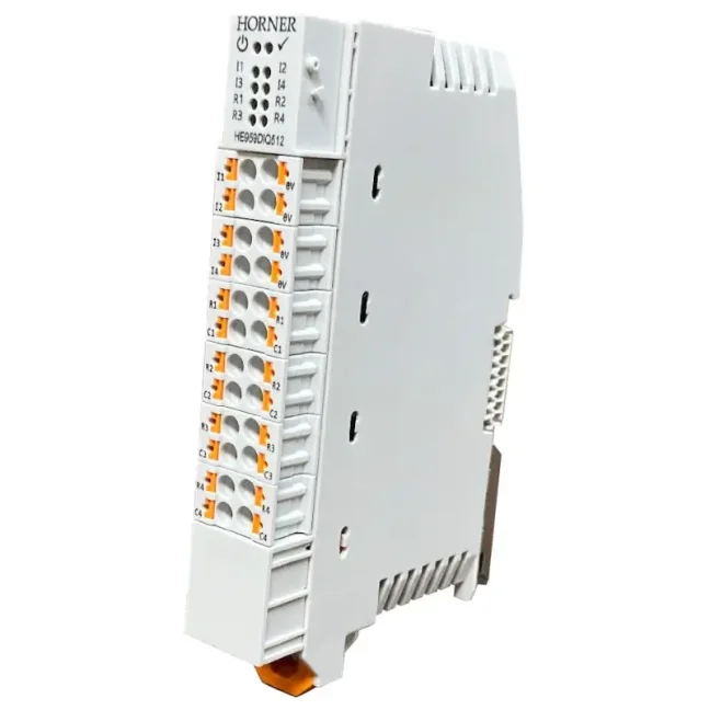 OCS-I/O – modular CsCAN I/O system for HORNER PLCs - Versión: Basic module + 2× flex DI/AI (12bit), 2× DO, 1× univ. AI (16bit), 1× AO