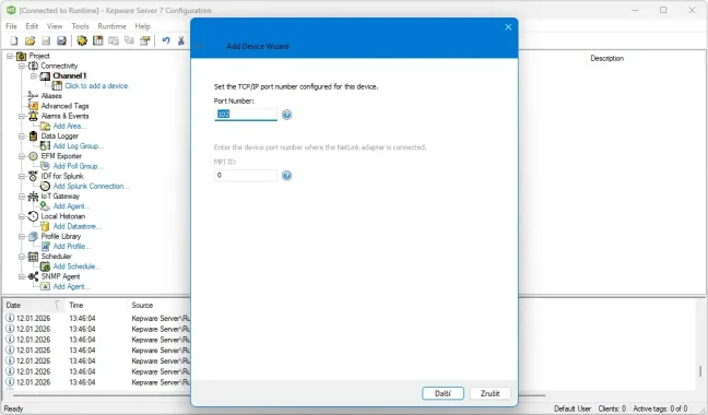 TOP 100 servidores OPC UA/DA en una licencia de Kepware Server, Manufacturing Suite