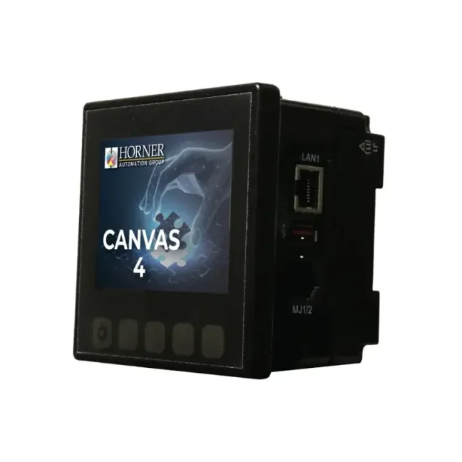HORNER CANVAS 4 PLC HMI controller with 3.5″ colour touchscreen, analog / digital inputs and outputs