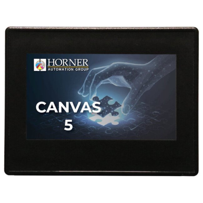 HORNER CANVAS 5 PLC HMI controller with 4.3″ colour touchscreen, analog / digital inputs and outputs