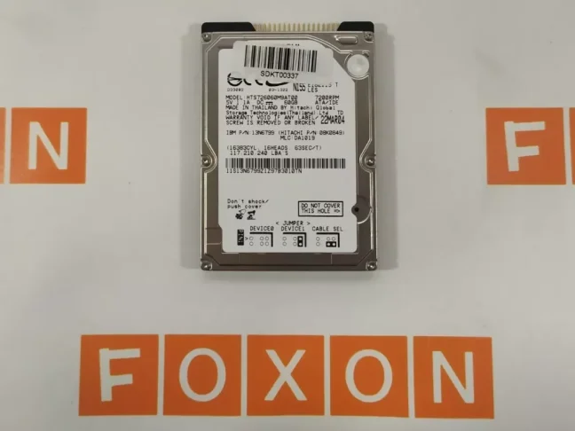 HDD Laptop Hard Drive 2.5 IDE/ATA 60GB 7200RPM (HTS726060M9AT00)
