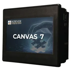 HORNER CANVAS 7 PLC HMI controller with 7″ colour touchscreen, analog / digital inputs and outputs