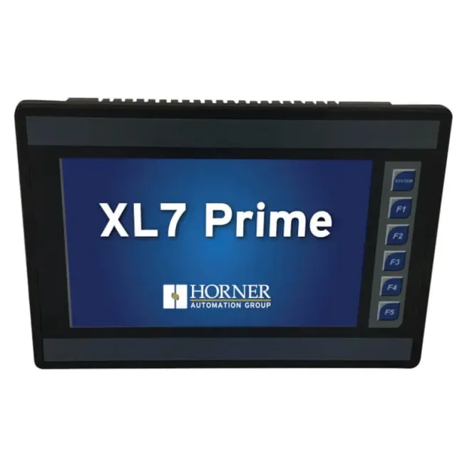 HORNER XL7 Prime PLC HMI controller with 7″ colour touchscreen, analog / digital inputs and outputs