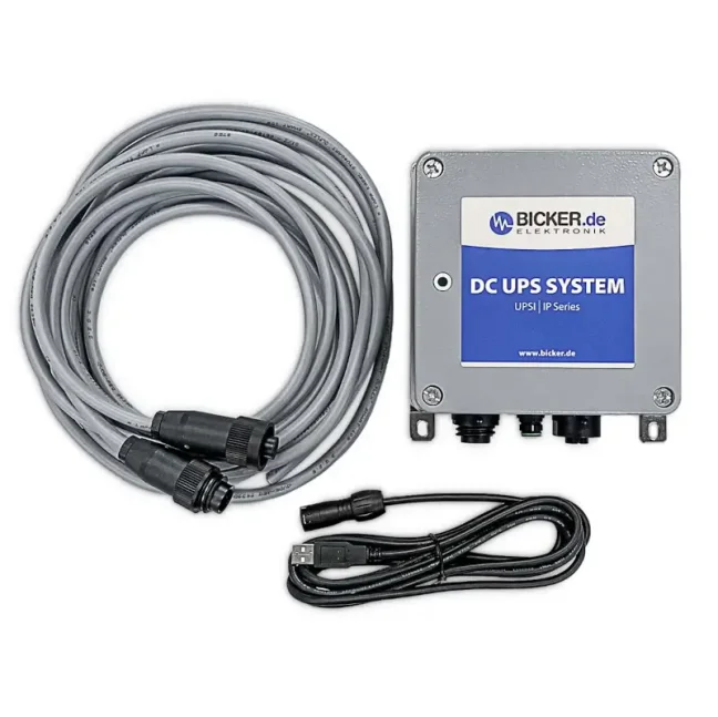 96 W 12 VDC / 8 A rugged industrial Bicker DC UPS IP67 with LiFePO4 battery