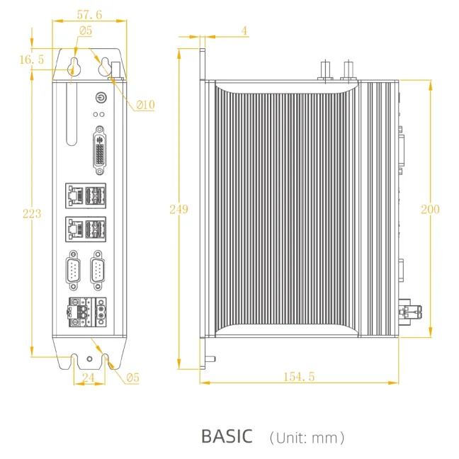 NP-6111-basic - dimensions | Nodka PC | FOXON