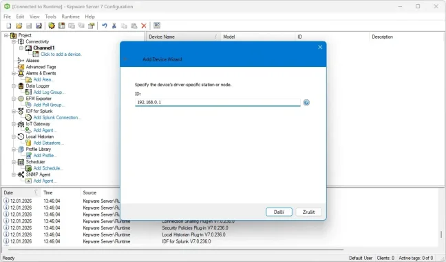 TOP 100 servidores OPC UA/DA en una licencia de Kepware Server, Manufacturing Suite