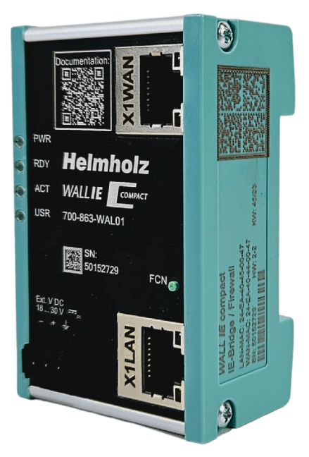 WALL IE Compact, industrial Firewall, Ethernet Bridge and NAT router