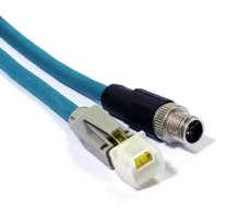 Ethernet kabel M12/RJ45, 10GB/s, 2m