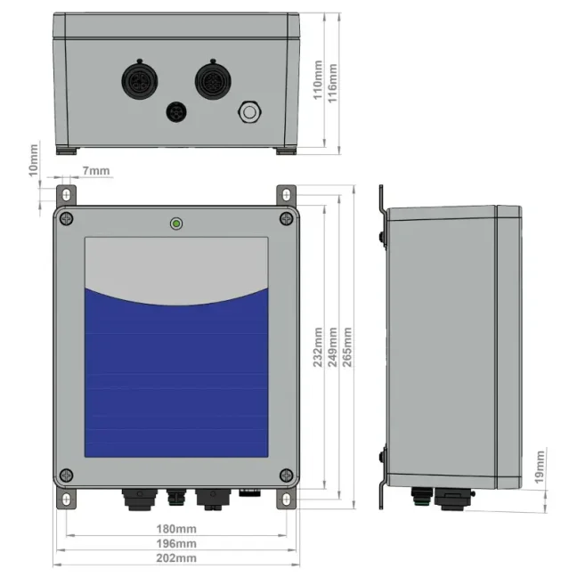 144 W 24 VDC / 6 A rugged industrial Bicker DC UPS IP67 with 99 Wh LiFePO4 battery