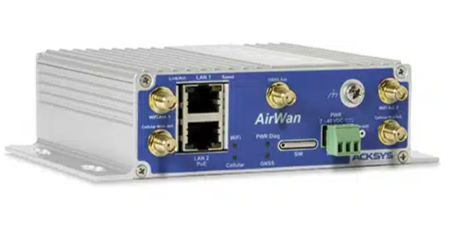 ACKSYS AirWan – průmyslový 4G LTE WiFi router s Dual SIM a GNSS