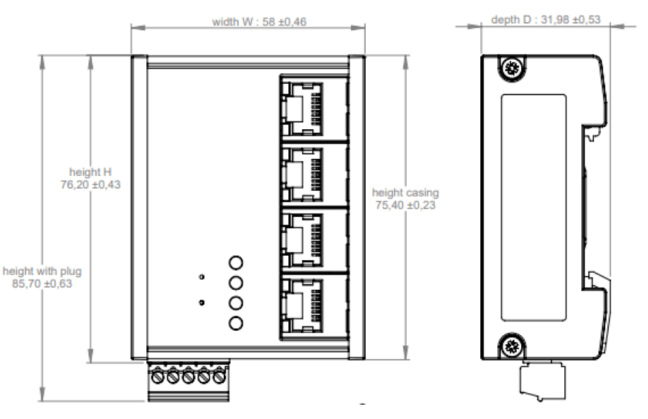WALL IE Standard, industrial Firewall, Ethernet Bridge and NAT router