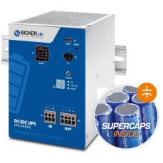 360 W 24 VDC / 15 A UPS backup power supply Bicker with supercapacitor and USB-C + RS485 Modbus interfaces