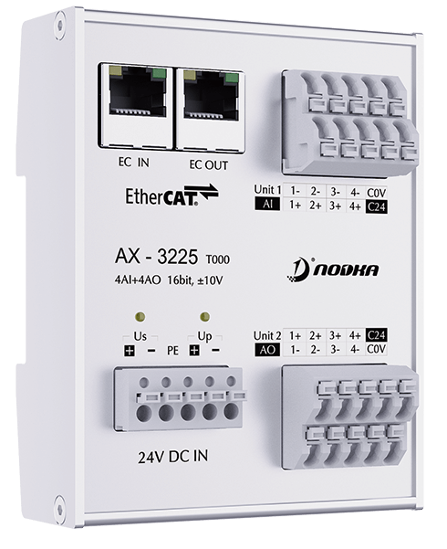 4xAI / 4xAO, -10V-10V, EtherCAT IO module