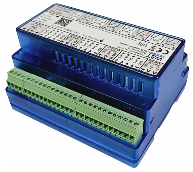 Ethernet IO remote digital inputs outputs 24V: 12xDI, 8xDO relay, Modbus TCP, REST, MQTT, OPC UA