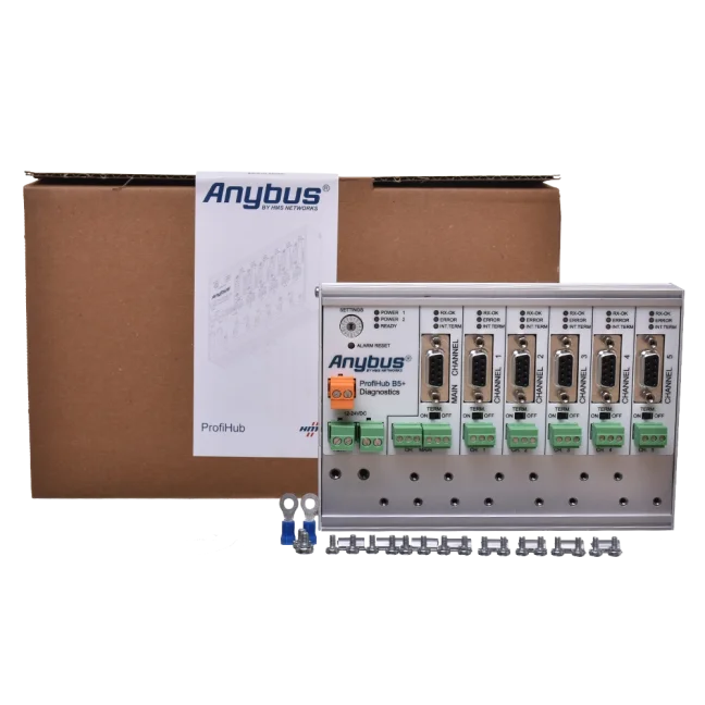 ProfiHub B5+R PROFIBUS multi-repeater - package contents | FOXON