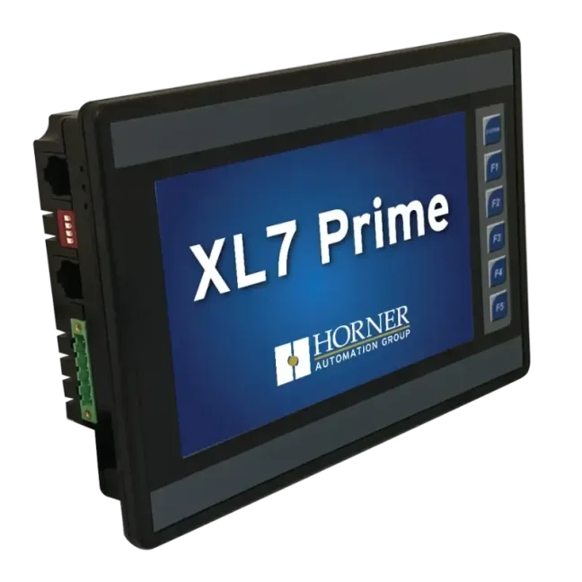 HORNER XL7 Prime PLC HMI controller with 7″ colour touchscreen, analog / digital inputs and outputs