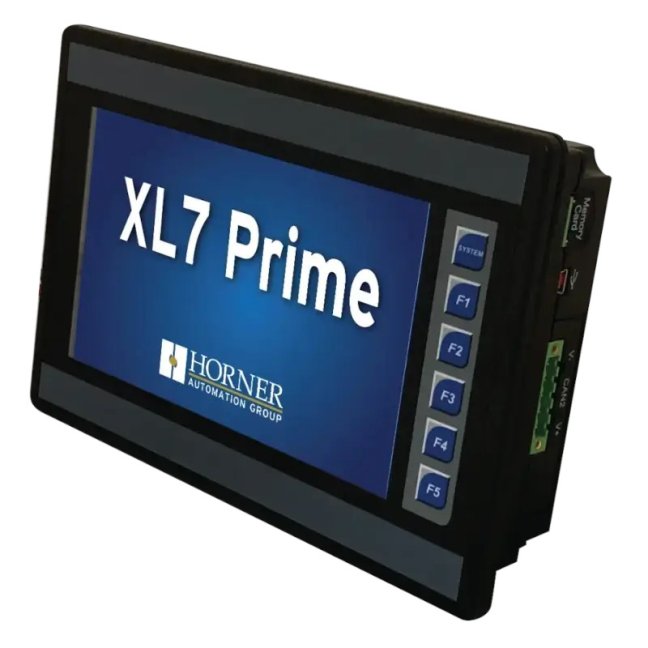 HORNER XL7 Prime PLC HMI controller with 7″ colour touchscreen, analog / digital inputs and outputs