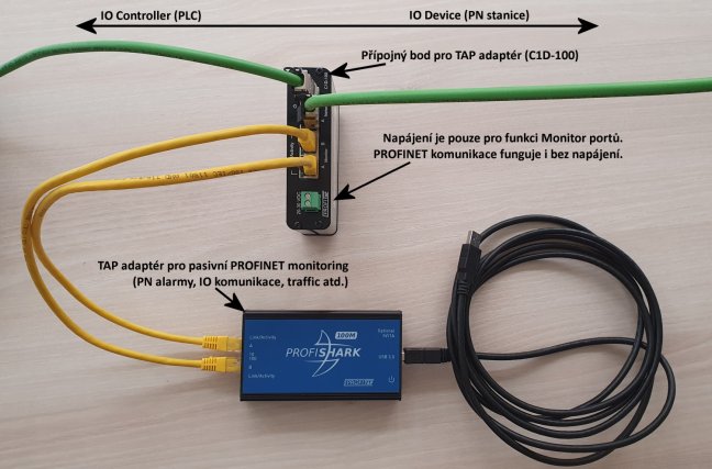 Tap Profinet Rackable Skladem TAP adaptér ProfiShark C1AP-100 pro měření sítí PROFINET | FOXON