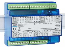 Ethernet IO remote digital inputs outputs 24V: 12xDI, 8xDO relay, Modbus TCP, REST, MQTT, OPC UA