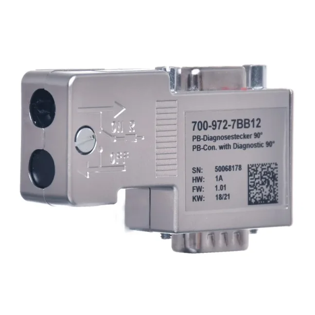 PROFIBUS konektor šroubový s PG portem, 90°, s LED diagnostikou