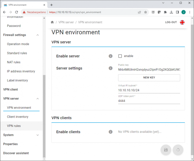 Microwall VPN, industrial Firewall, Ethernet bridge, NAT router and VPN WireGuard
