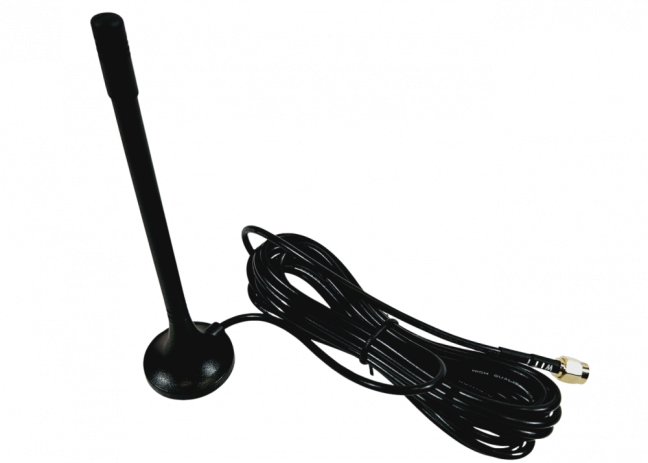 Magnetische WLAN-Antenne 2,4 GHz, 3 dBi, SMA-RP-Buchse, 3 m Kabel