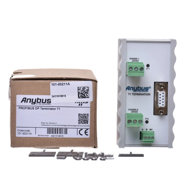 T1 active termination of PROFIBUS network/segment - package contents | FOXON & Anybus (HMS)