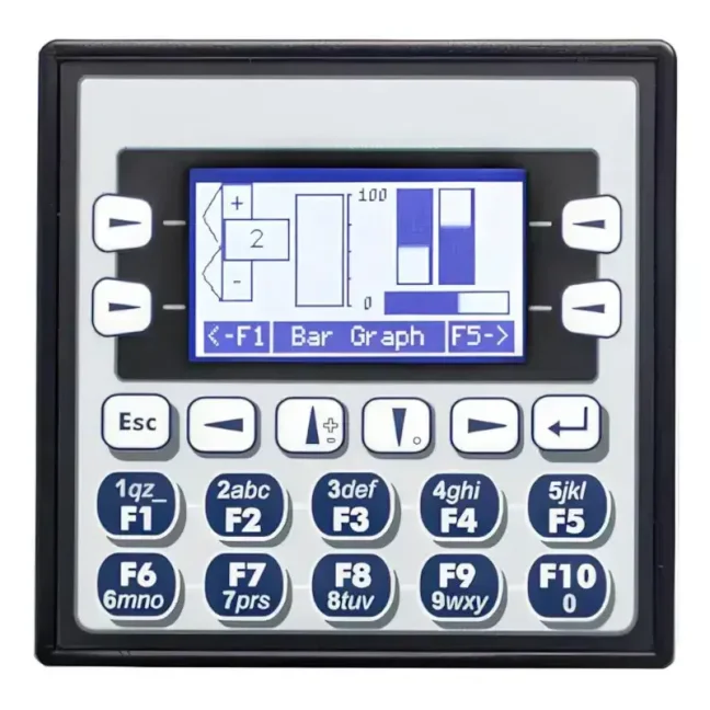 HORNER XLE PLC HMI controller with 2.2″ monochrome screen, analog / digital inputs and outputs