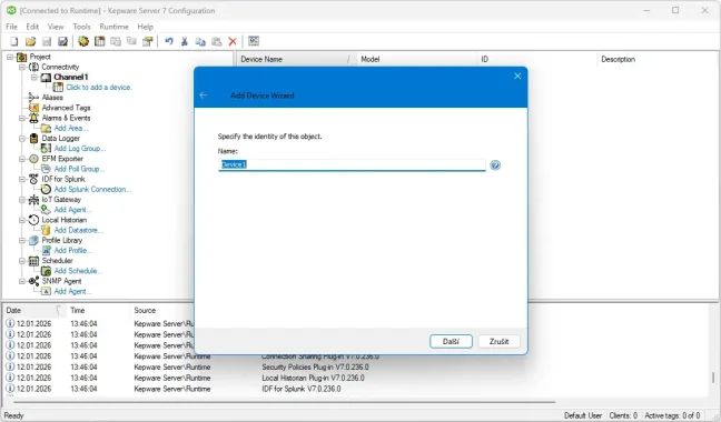 TOP 100 servidores OPC UA/DA en una licencia de Kepware Server, Manufacturing Suite
