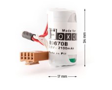 Battery B9670B for Omron PLC C20, C20P, C20PF, C28P, C28PF, C40P, C40PF, C50K, C60K, C60P, C60PF, C120, C120F, C500, C500F, C1000H, C1000HF, C2000H, CQM1, CV500, CV1000, CV1M, CVM1D, GT600