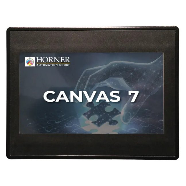 HORNER CANVAS 7 PLC HMI controller with 7″ colour touchscreen, analog / digital inputs and outputs