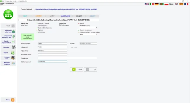 PNT-PN TOOL - jedinečný analyzátor a tester sítě a komunikace PROFINET, FOXON