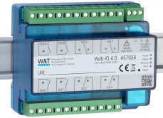 Ethernet IO vzdálené digital vstupy výstupy 230V: 4xNO, 4xCO relé, Modbus TCP, REST, MQTT, OPC UA