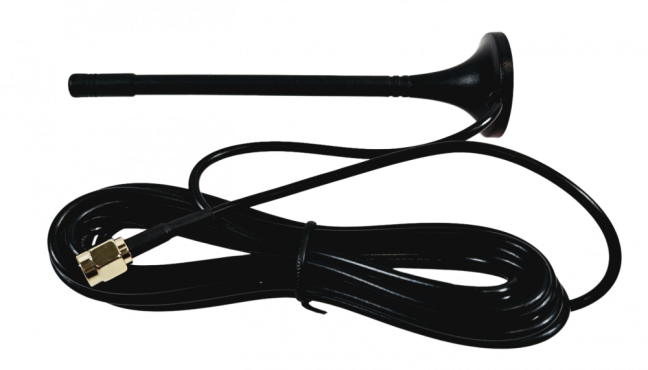 Magnetische WLAN-Antenne 2,4 GHz, 3 dBi, SMA-RP-Buchse, 3 m Kabel