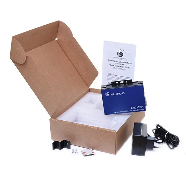 EMC-G201 Optical Converter from 100/1000M RJ45 to 100/1000M Connector SFP / SC Multi-mode / SC Single-mode