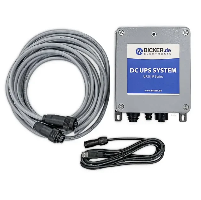 144 W 24 VDC / 6 A rugged industrial Bicker DC UPS IP67 with 99 Wh LiFePO4 battery