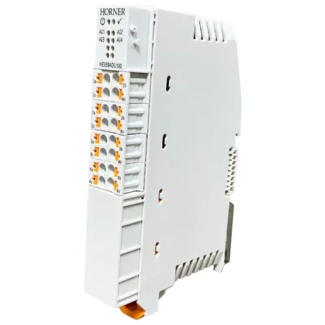 OCS-I/O – modular CsCAN I/O system for HORNER PLCs - Versión: Basic module + 2× flex DI/AI (12bit), 2× DO, 1× univ. AI (16bit), 1× AO