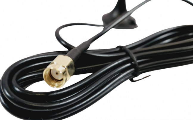 Magnetische WLAN-Antenne 2,4 GHz, 3 dBi, SMA-RP-Buchse, 3 m Kabel