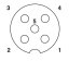 M12 conector for CANopen, female