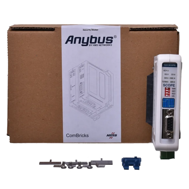 ComBricks PROFIBUS repeater with oscilloscope for 1 PROFIBUS segment - package contents | FOXON & Anybus (HMS)