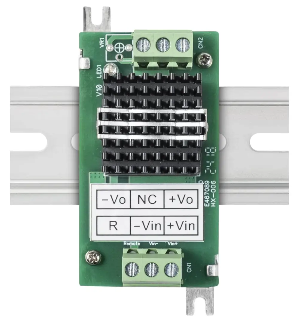 Convertidor de tensión DC/DC Bicker de 30 W (9–36 VDC → 24 VDC) – versión sin potenciómetro VR (tensión de salida fija)
